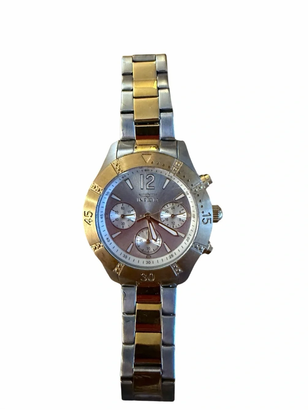 Invicta Two-Tone Gold and Silver Chronograph Watch